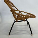 Vintage Rattan children's chair Rohe Noordwolde 1960s Design