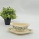 Longchamp earthenware gravy boat, Robert charcoal maker, Iris, art nouveau