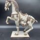 Large pair of crackled ceramic horses – China 20th century