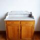 Art Deco marble bathroom cabinet