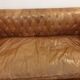 3-seater chesterfield sofa in tan leather