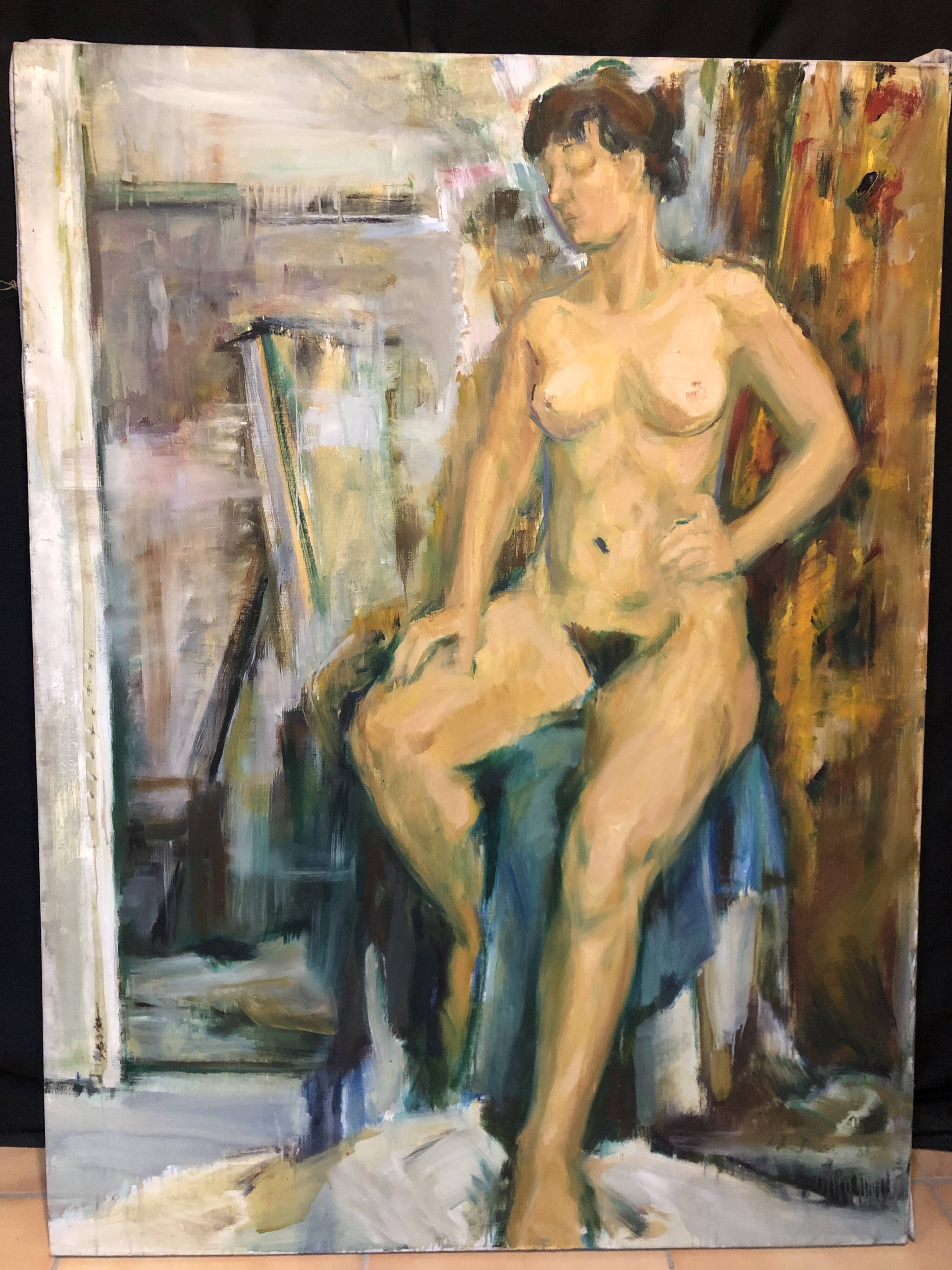 Oil painting on canvas signed Kazuko Toyokawa