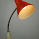 Adjustable Desk Lamp in Orange Painted Metal and Chrome-Plated Spiral Arm, 1970s