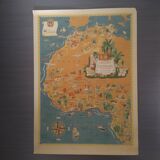 Poster map of West Africa by Lucien Boucher 1950