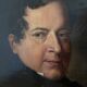 Antique original oil painting of a German opera tenor, large 19th century portrait