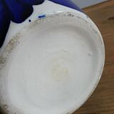 Baluster vase in painted ceramic decoration flowers