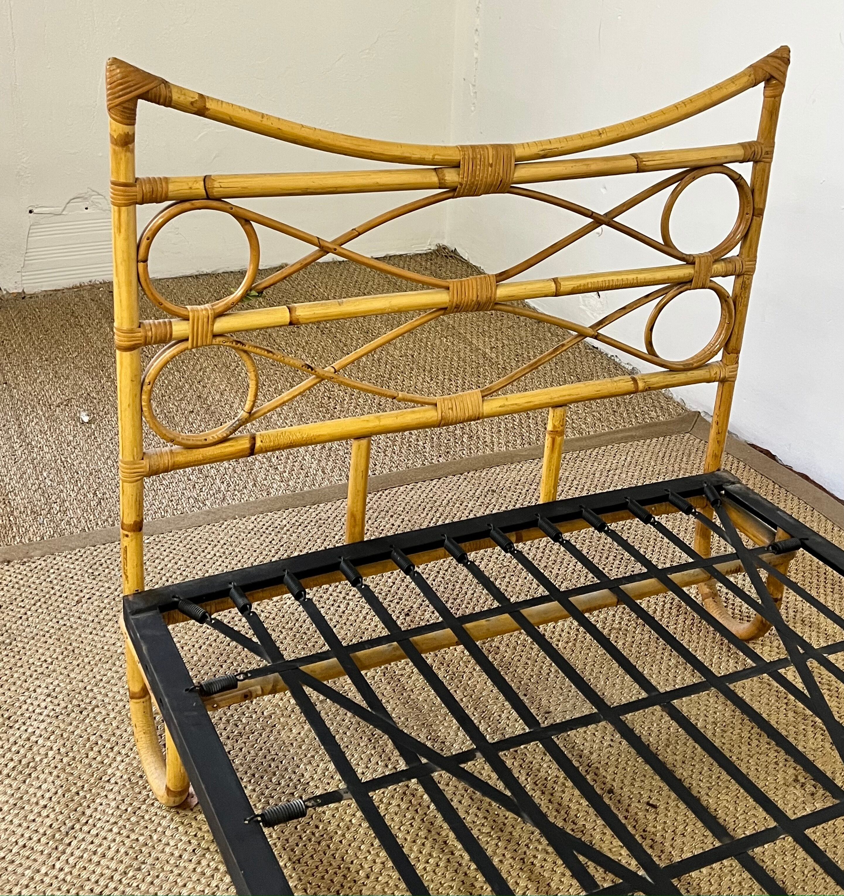Vintage rattan bed