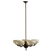 Chandelier with 5 arms by Paavo Tynell, model 1386/5 for Taito, Finland, 1930s.