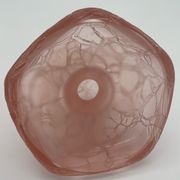 Pink vintage cotton pot in cracked glass paste Marcel Franck