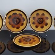 5 dessert plates in vintage ceramic Sarreguemines "Rimini"
