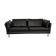 3-seater sofa Intertime I-Cielo black leather contemporary design