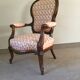 Fauteuil Louis Philippe d'époque entièrement rénové