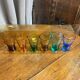 Colored liqueur or coffee glasses