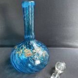 Large enameled blue carafe