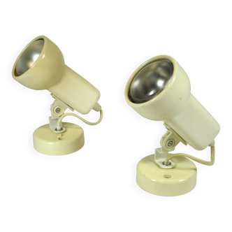 Pair of 80s spot wall lights