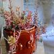 Cache-pot en ceramique Barbotine West Germany vintage