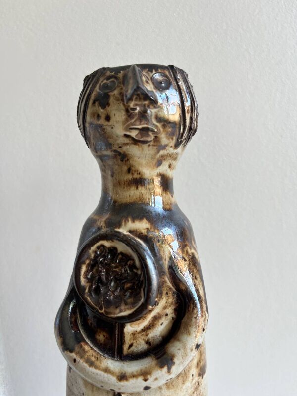 Paire de vases soliflores anthropomorphes Jacques Pouchain