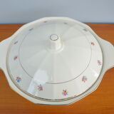 Soupière Sarregemines, motif à fleurs