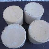 4 lab lagny mustard stoneware pots
