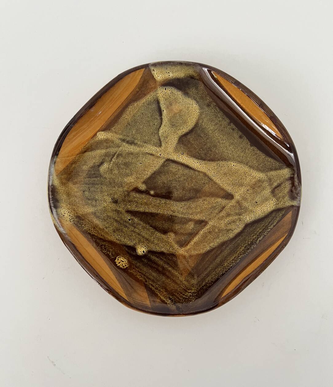 Ceramic bowl emptier signed Vallauris, France 1950