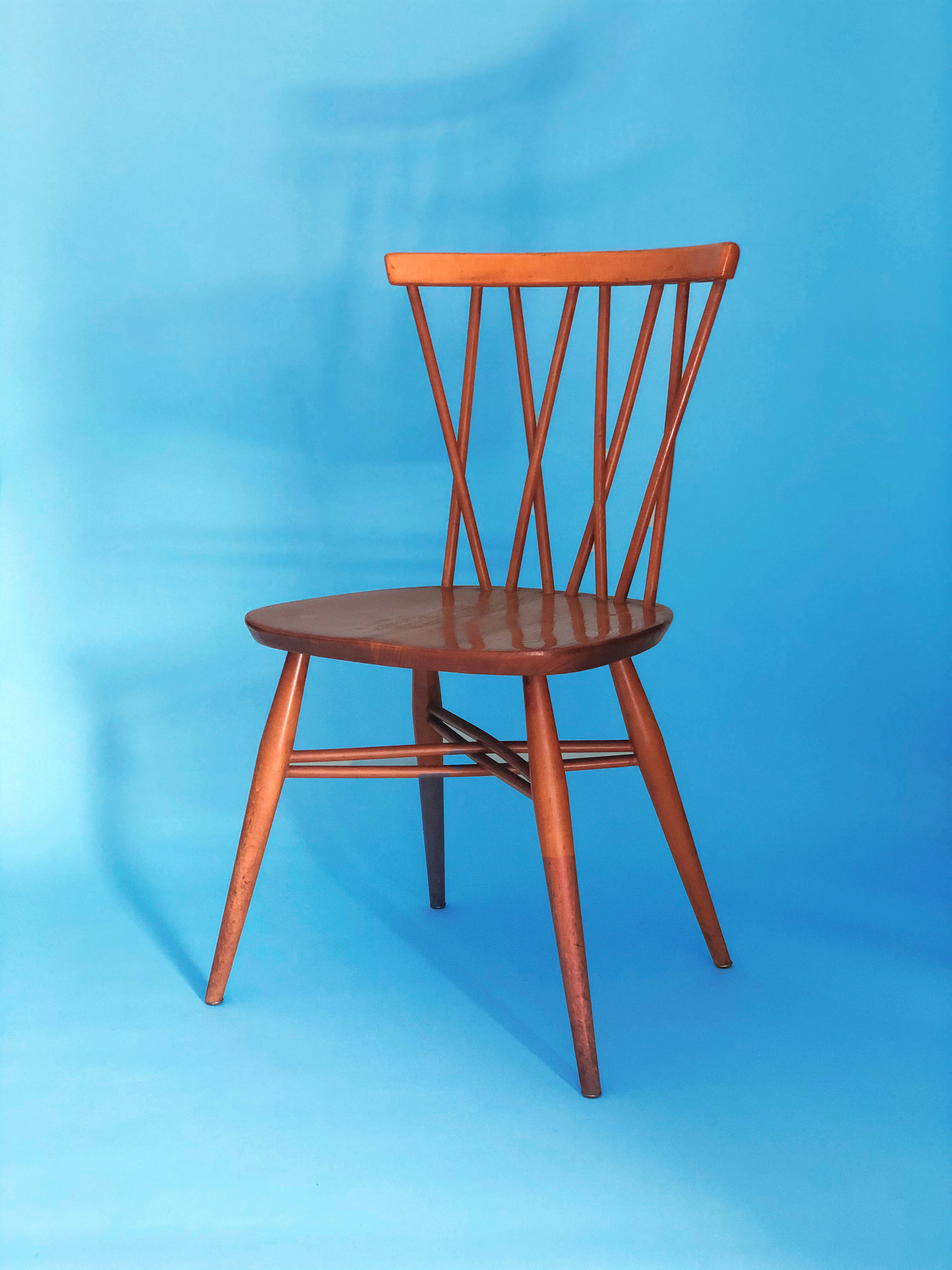 Set of 2 candlestick chairs by Lucian Ercolani for Ercol