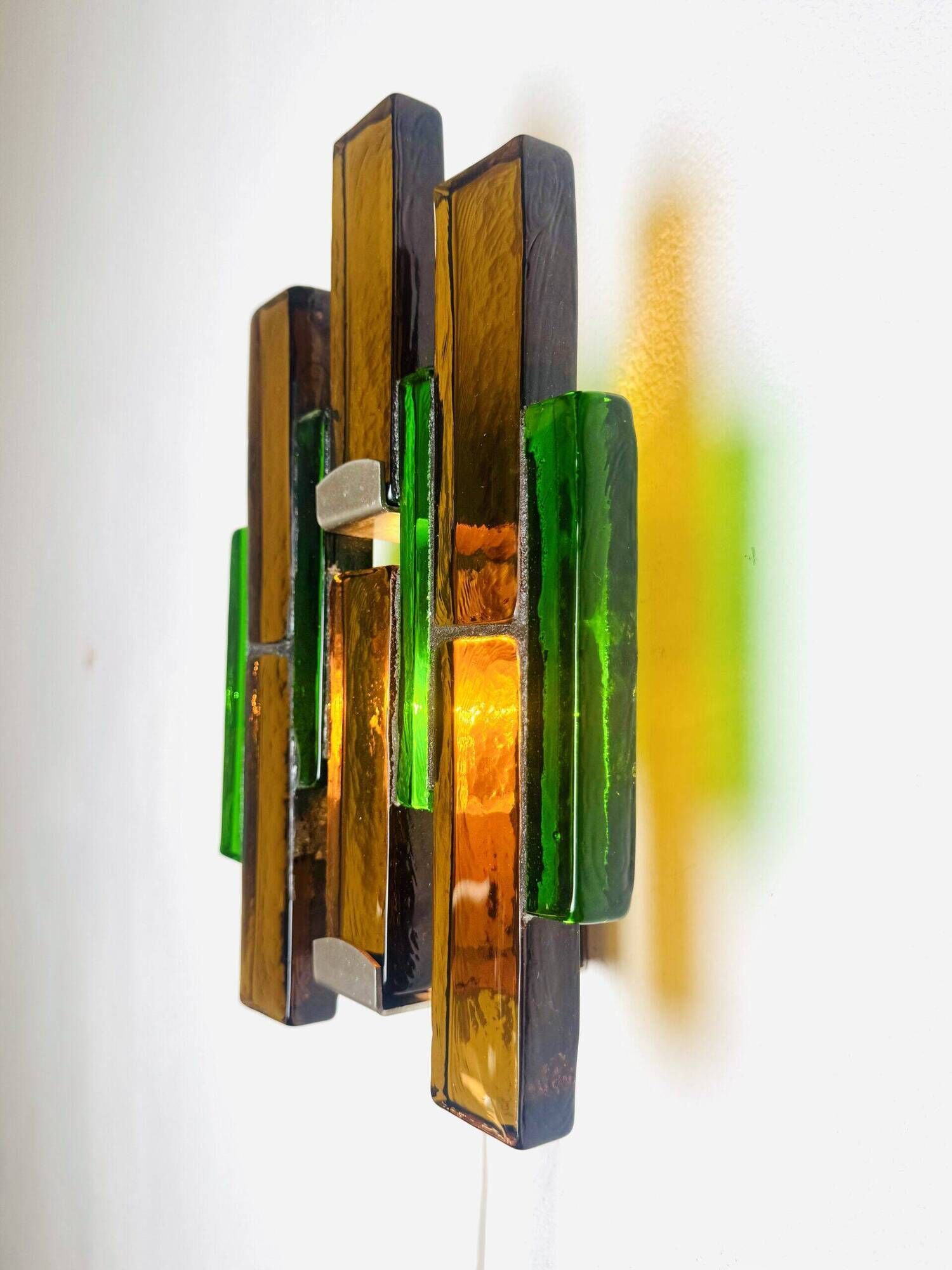 Sculptural Glass Wall Light By Svend Aage Holm-Sørensen For Holm-Sørensen & Co, Denmark 1960S