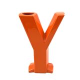 Space age orange Y solifleur vase, Marcel Radureau France 1970