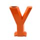 Space age orange Y solifleur vase, Marcel Radureau France 1970