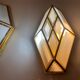 Brass Glass Sconces Set of 2 1970’s