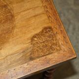 William & Mary antique marquetry drawer desk in Seaweed style.