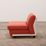Mario Bellini Amanta modular sofa in orange leather for C&B Italy, 1960s