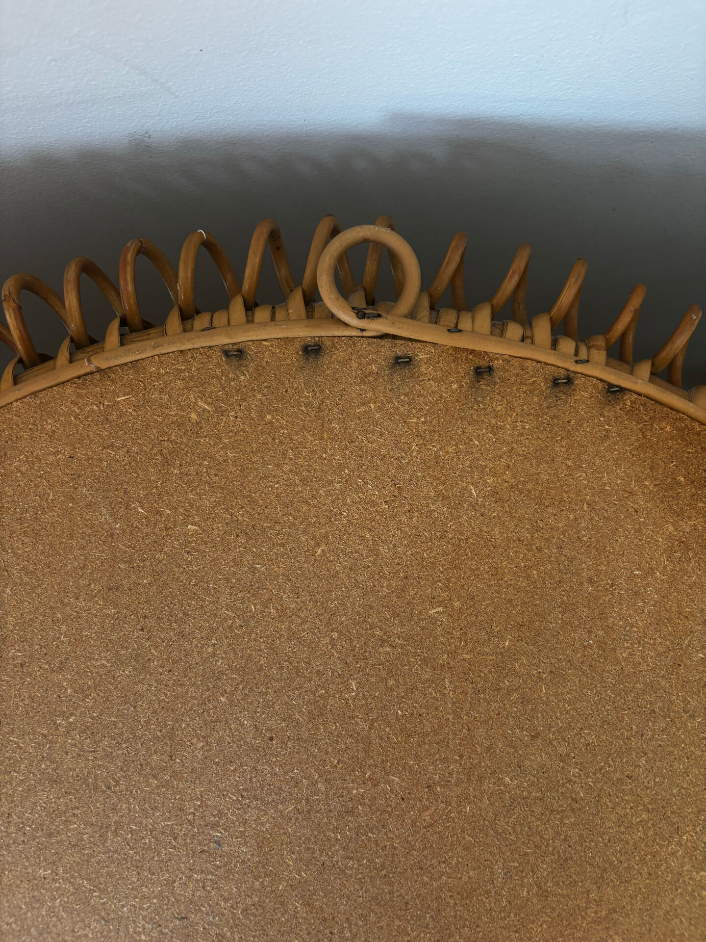 Miroir rond en rotin Franco Albini