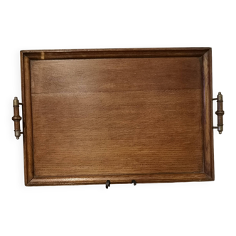 Oak and brass tray arts and crafts art craft victorian 19th century