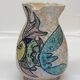 Toledo ceramic pitcher by Pablo Sanguino with fish decoration