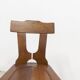 Chaise brutaliste 1960 bois massif