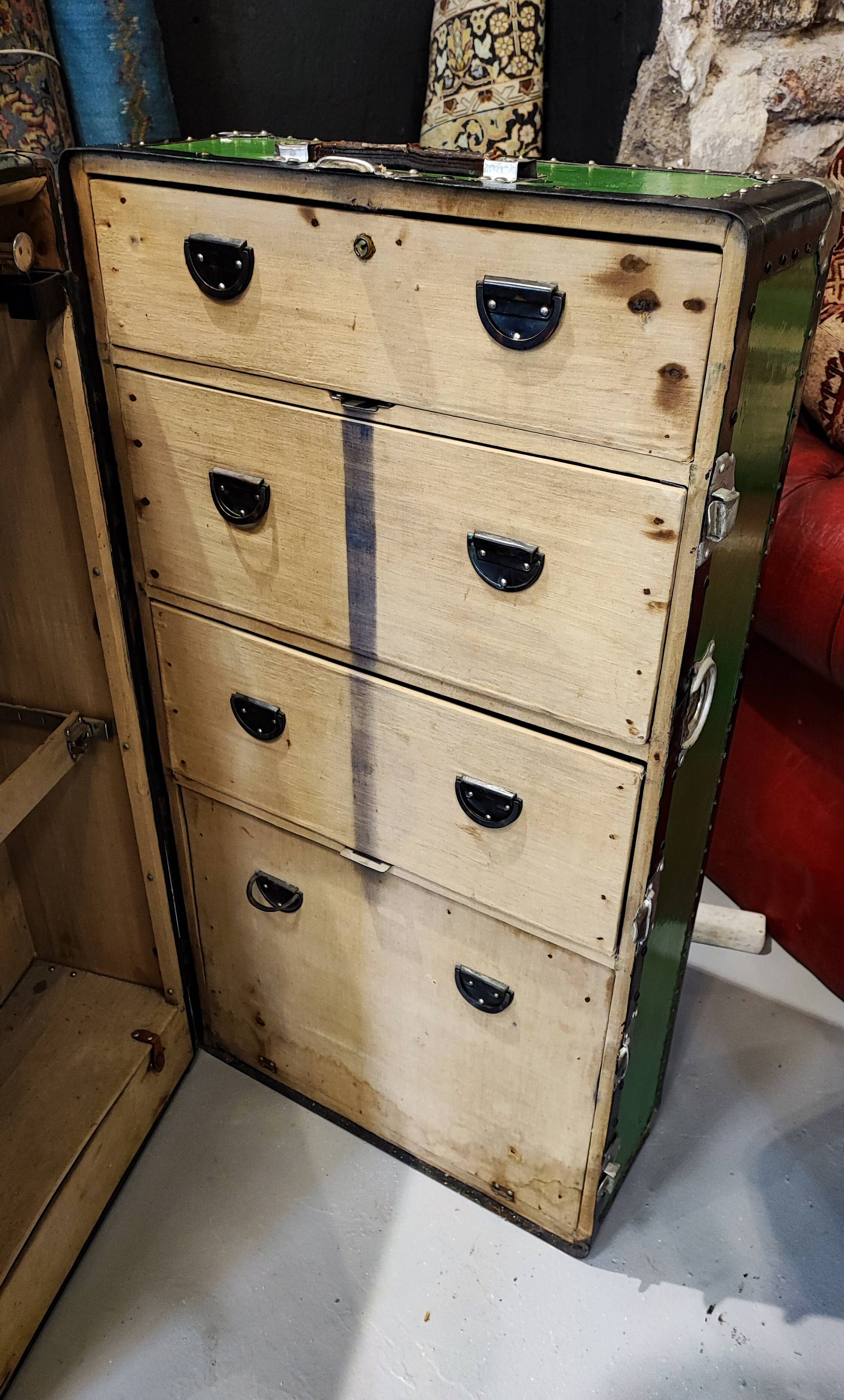 Old cabin travel trunk 1900