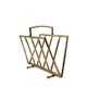Hollywood regency bamboo-effect brass magazine rack, Montagnani, Italy 1970