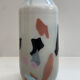 Blown opaline glass vase with coloured inclusions