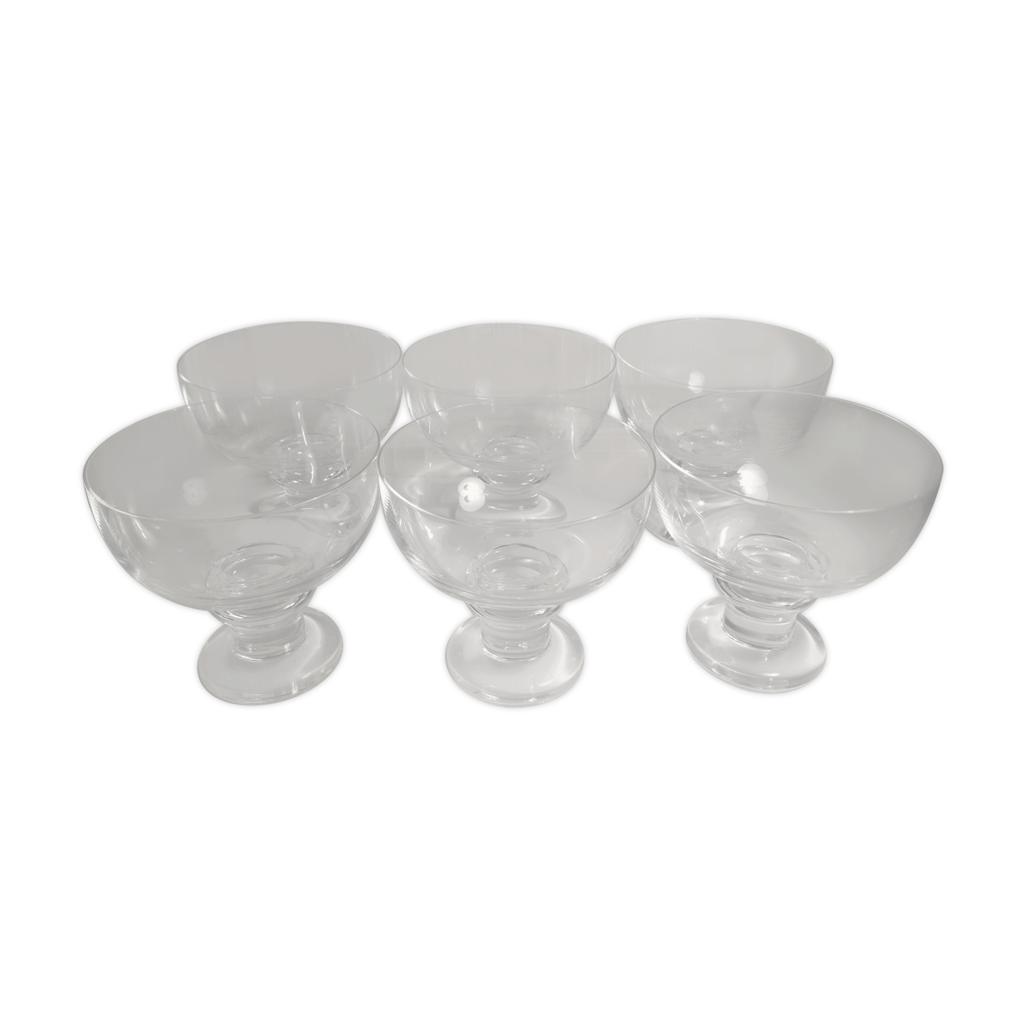 6 cups champagne English House Thomas WEBB Crystal