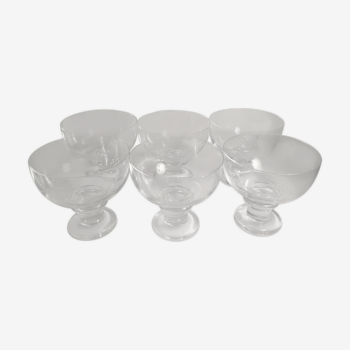 Set de 6 coupes à champagne en cristal anglais de la maison Thomas Webb