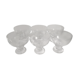 6 cups champagne English House Thomas WEBB Crystal