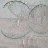 Glass scallop bowls