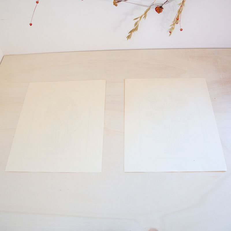 2 botanical plates from art and decor 104 serie 1