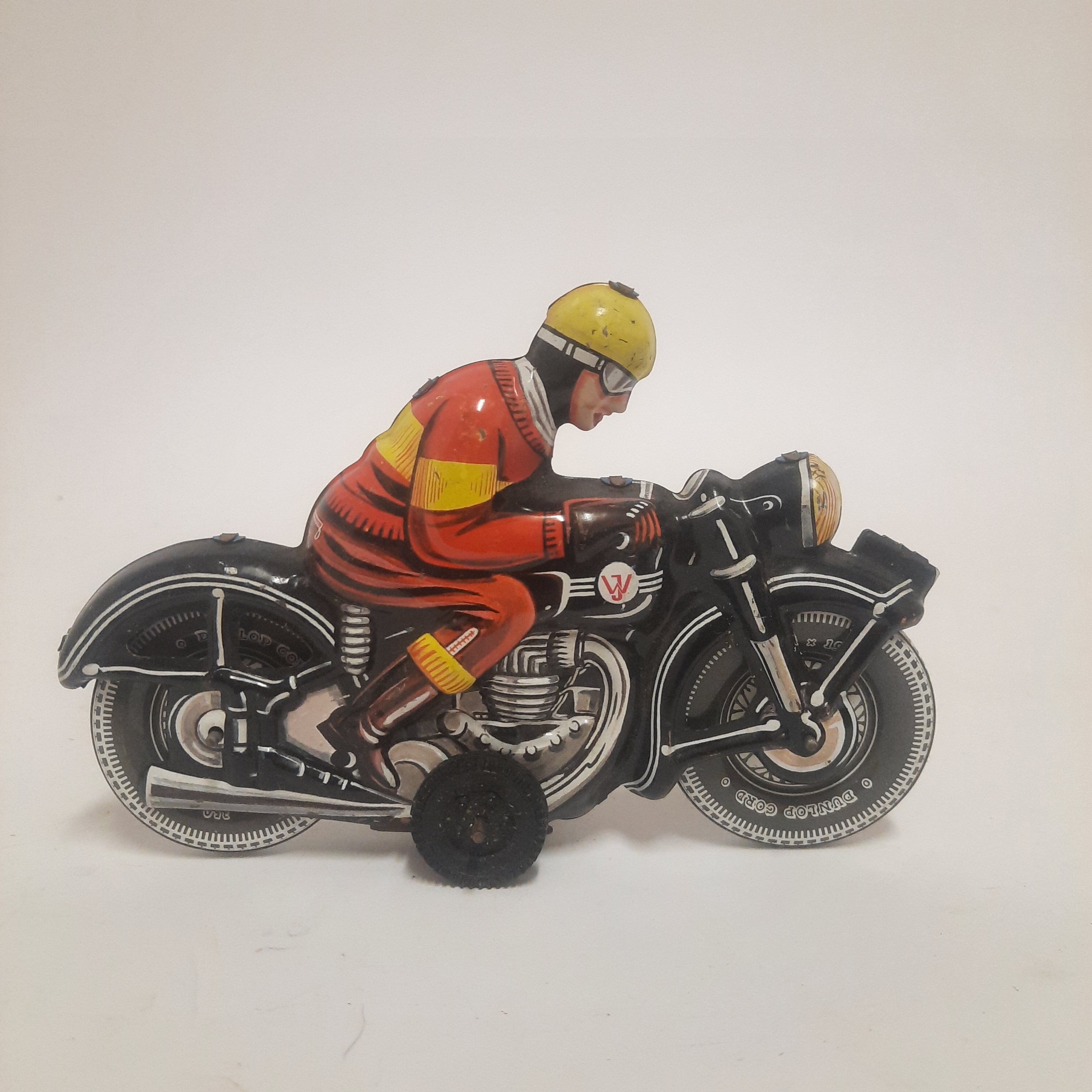 Vintage tin toy motorcycle
