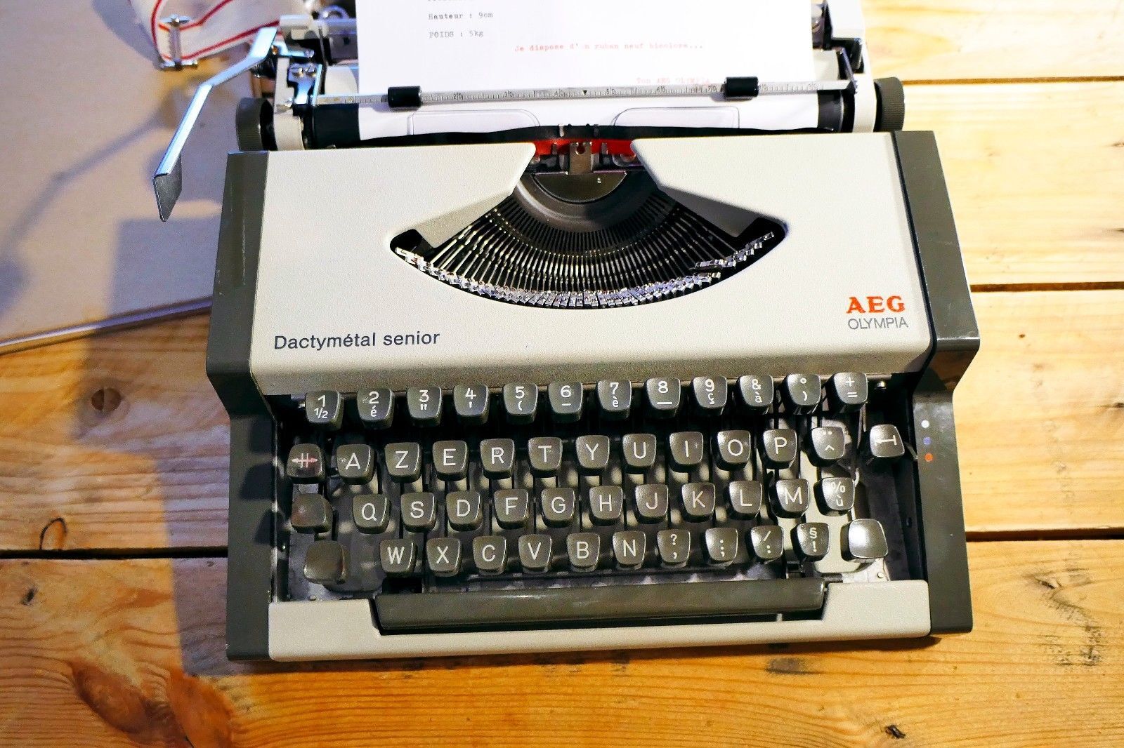 Grey vintage Aeg Olympia typewriter