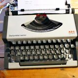Grey vintage Aeg Olympia typewriter