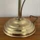 Vintage swan neck lamp in gilded metal and frosted glass
