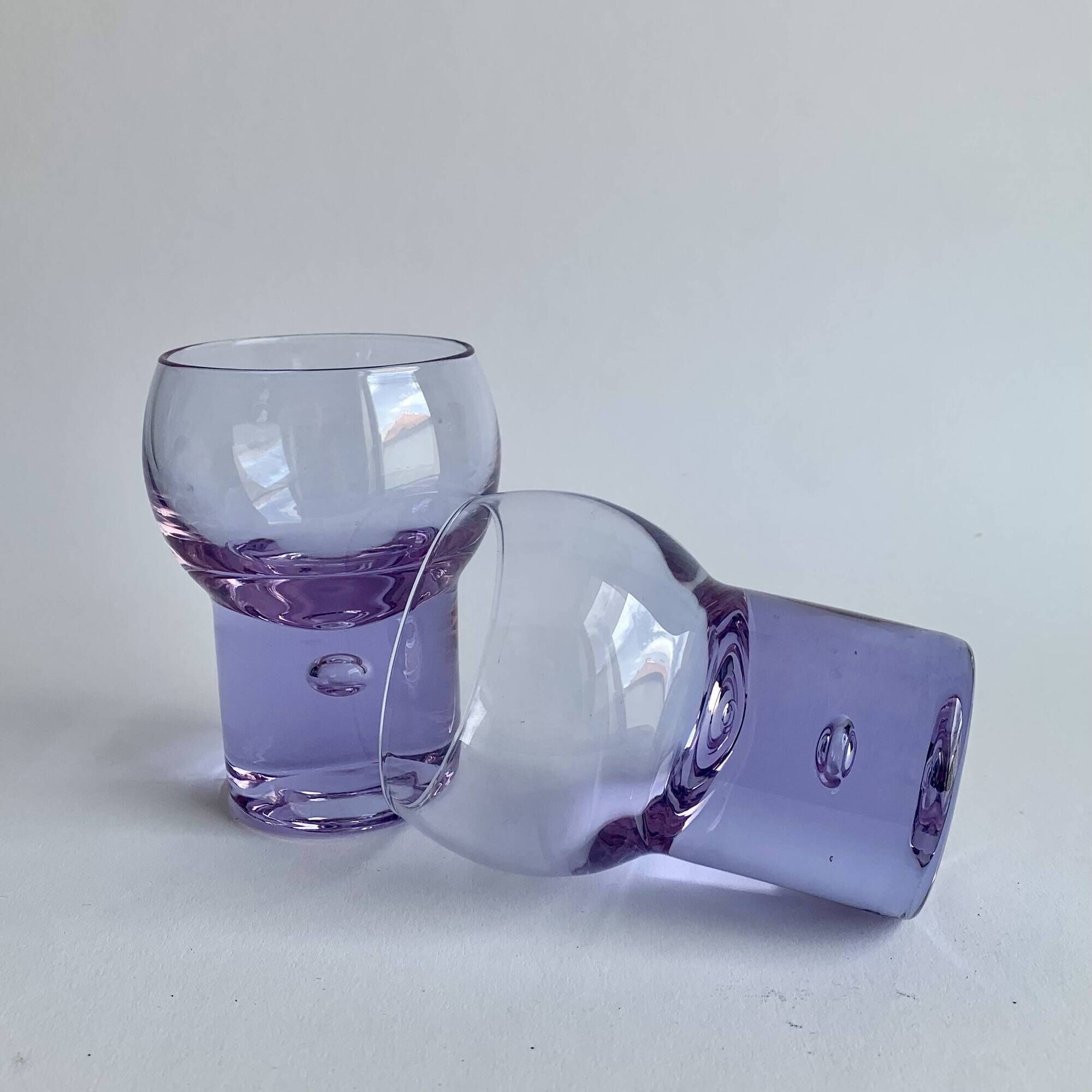 Set of 6 Alexandrit glasses designed by Sergio Asti for Arnolfo di Cambio,