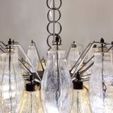 Mid-Century Murano Glass Chandelier "Polyhedr" by Carlo Scarpa for Venini, Italy, 1960s