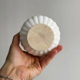 Small white ceramic flowerpot or bowl on foot